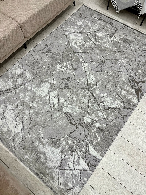 Ковер AFINA 0,8*1,5 м, прямой 0908A-GREY/GREY