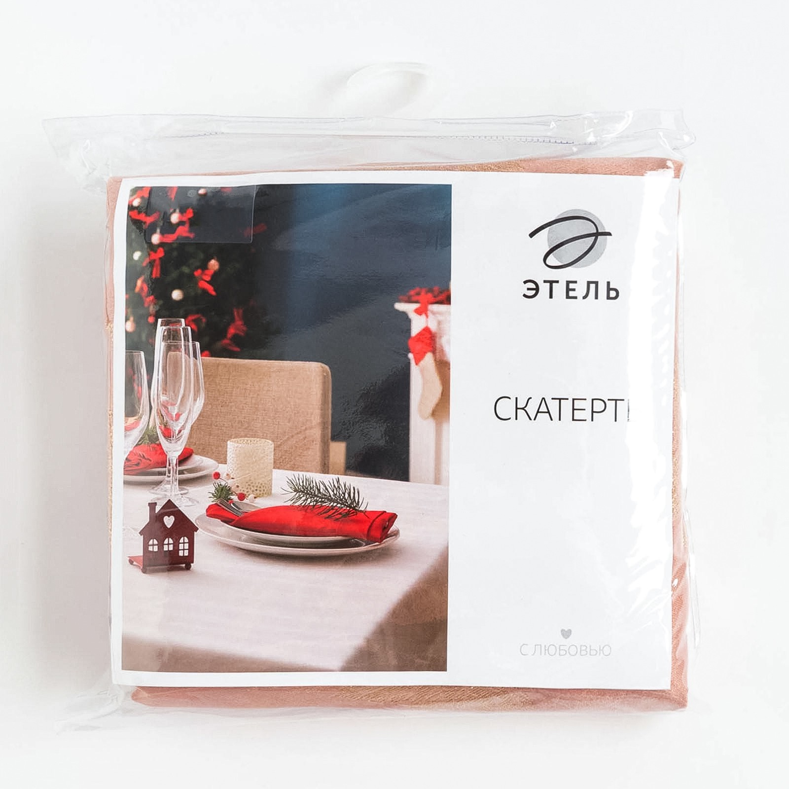 СКАТЕРТЬ "ЭТЕЛЬ" ПУАНСЕТТИЯ 142*220 СМ