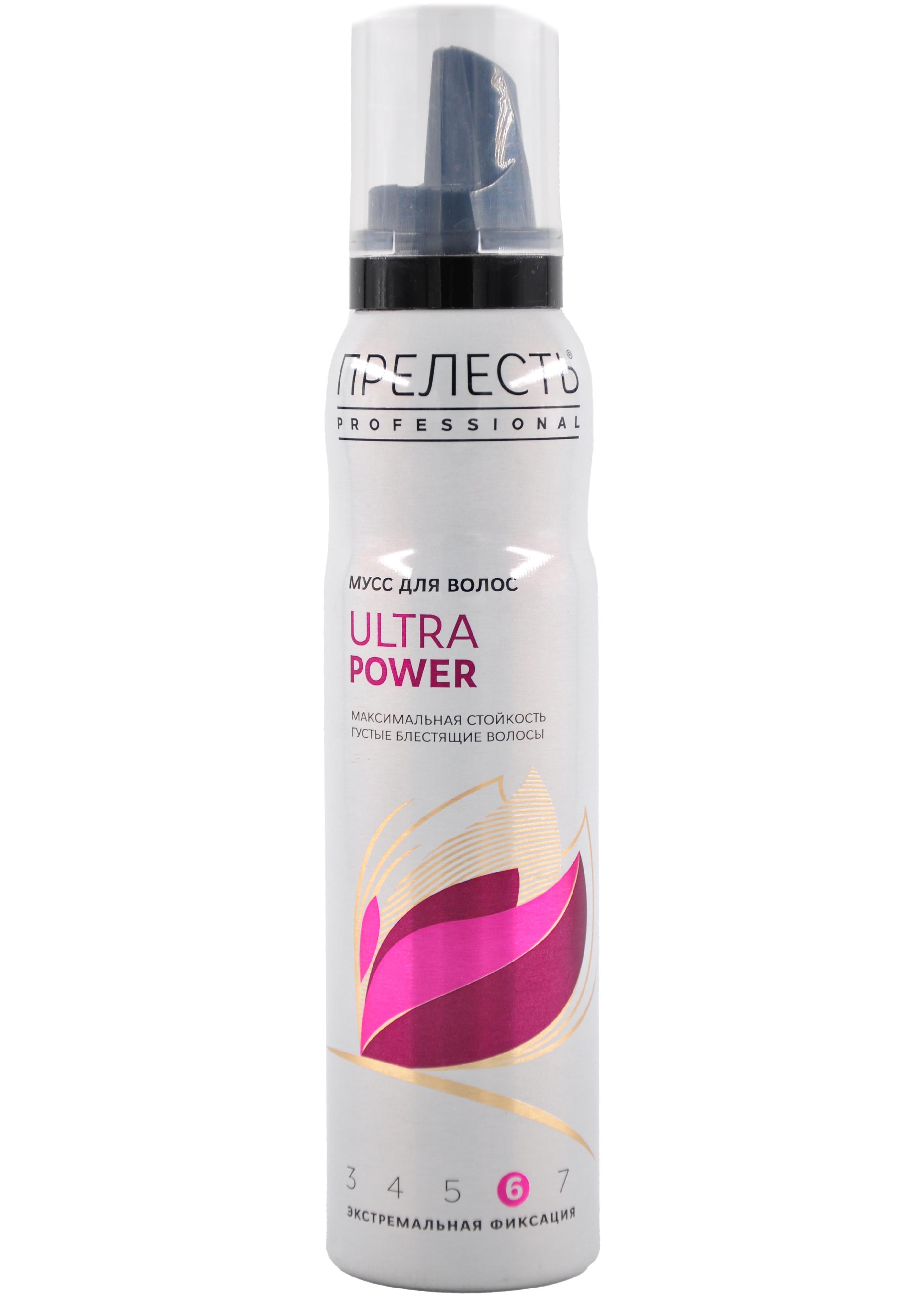 Мусс для укладки волос ПРЕЛЕСТЬ Professional ULTRA POWER экстремальная фиксация, 160 мл