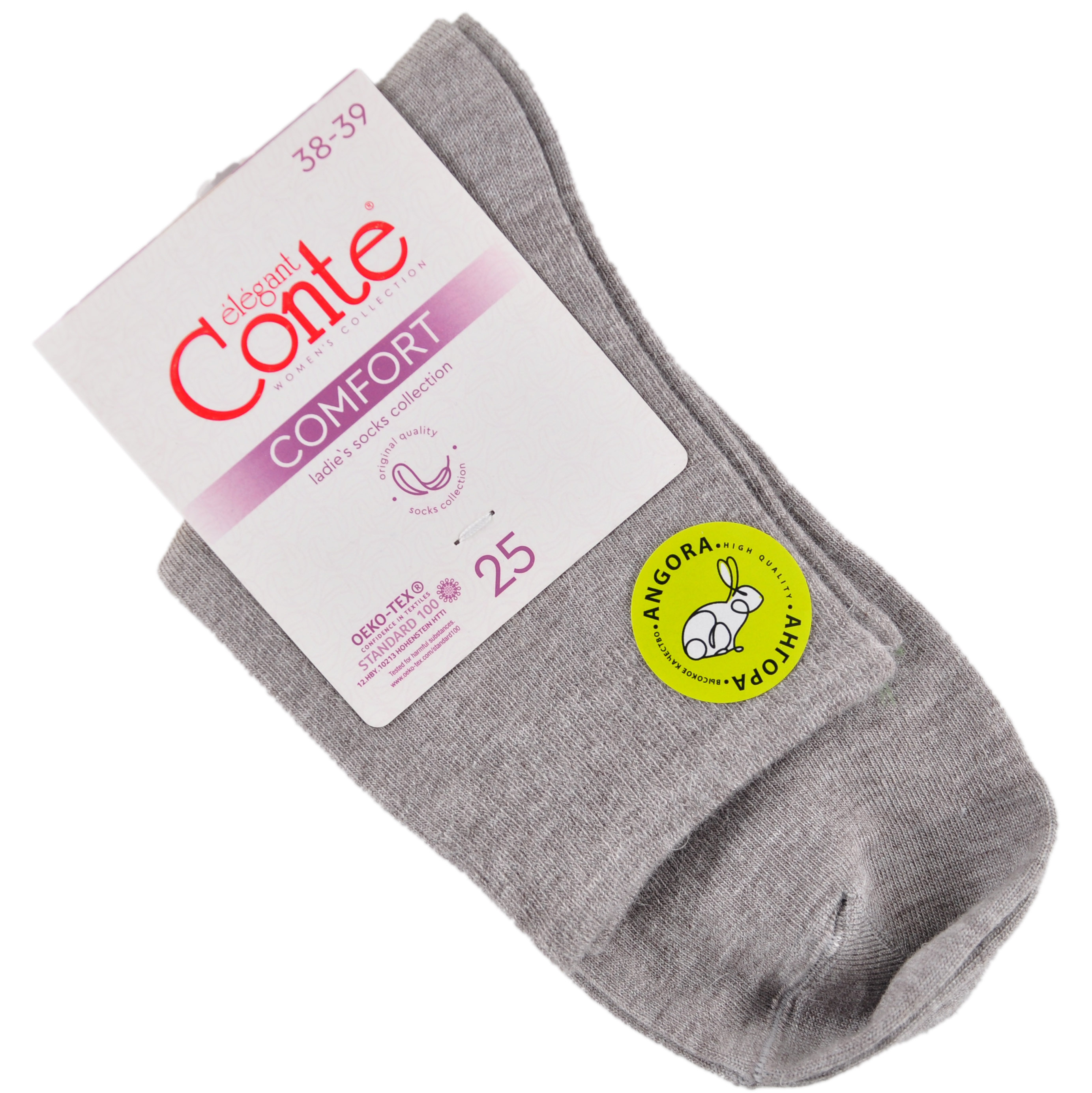 Носки жен. вискозные CE COMFORT (ангора) 14С-114СП, р.25, 000 серо-бежевый