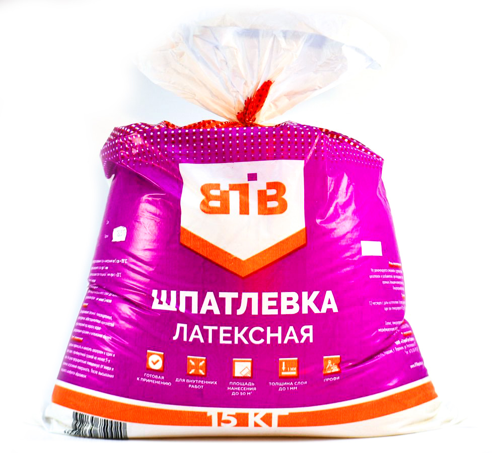 Шпатлевка латексная ВТВ, 15 кг, пакет