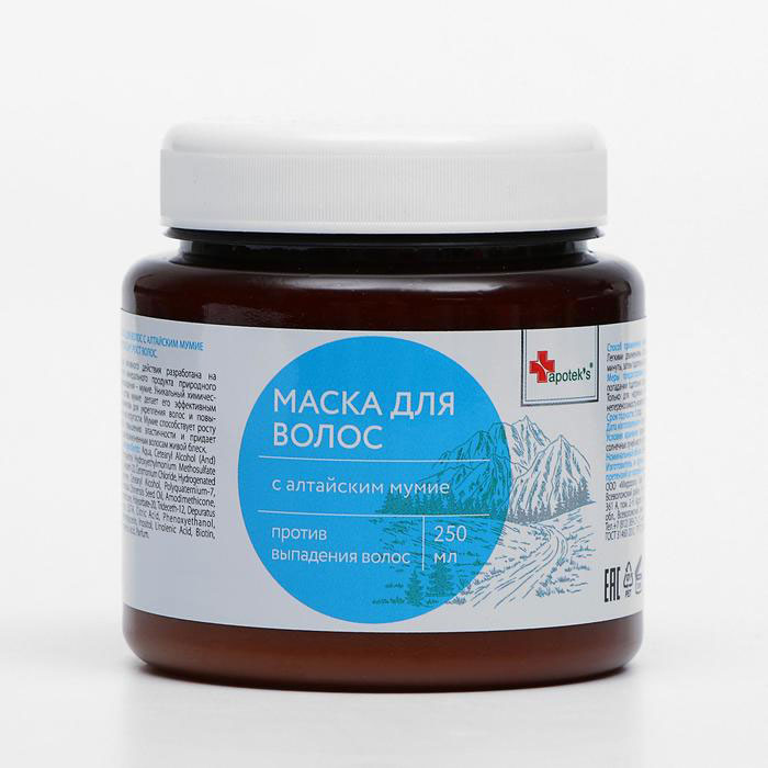 Маска для волос Apotek`s с алтайским мумие, 250 мл