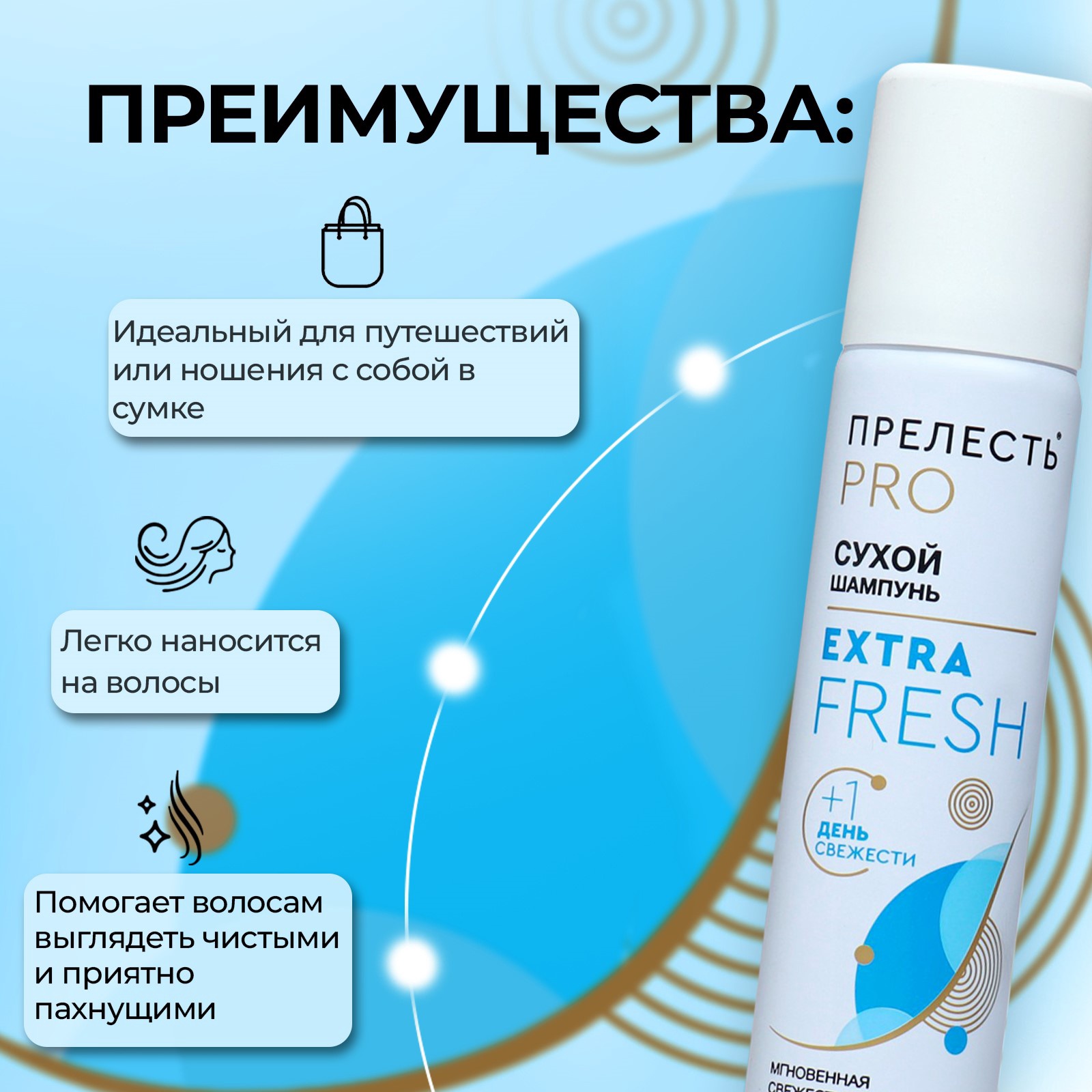 Шампунь Прелесть Professional сухой  Extra Fresh, 75 мл