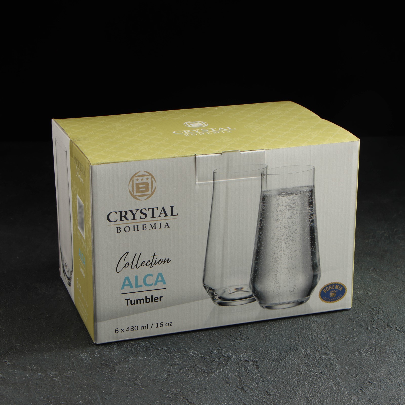 Набор стаканов для воды Alca, 480 мл, 6 шт  "CRYSTAL BOHEMIA"