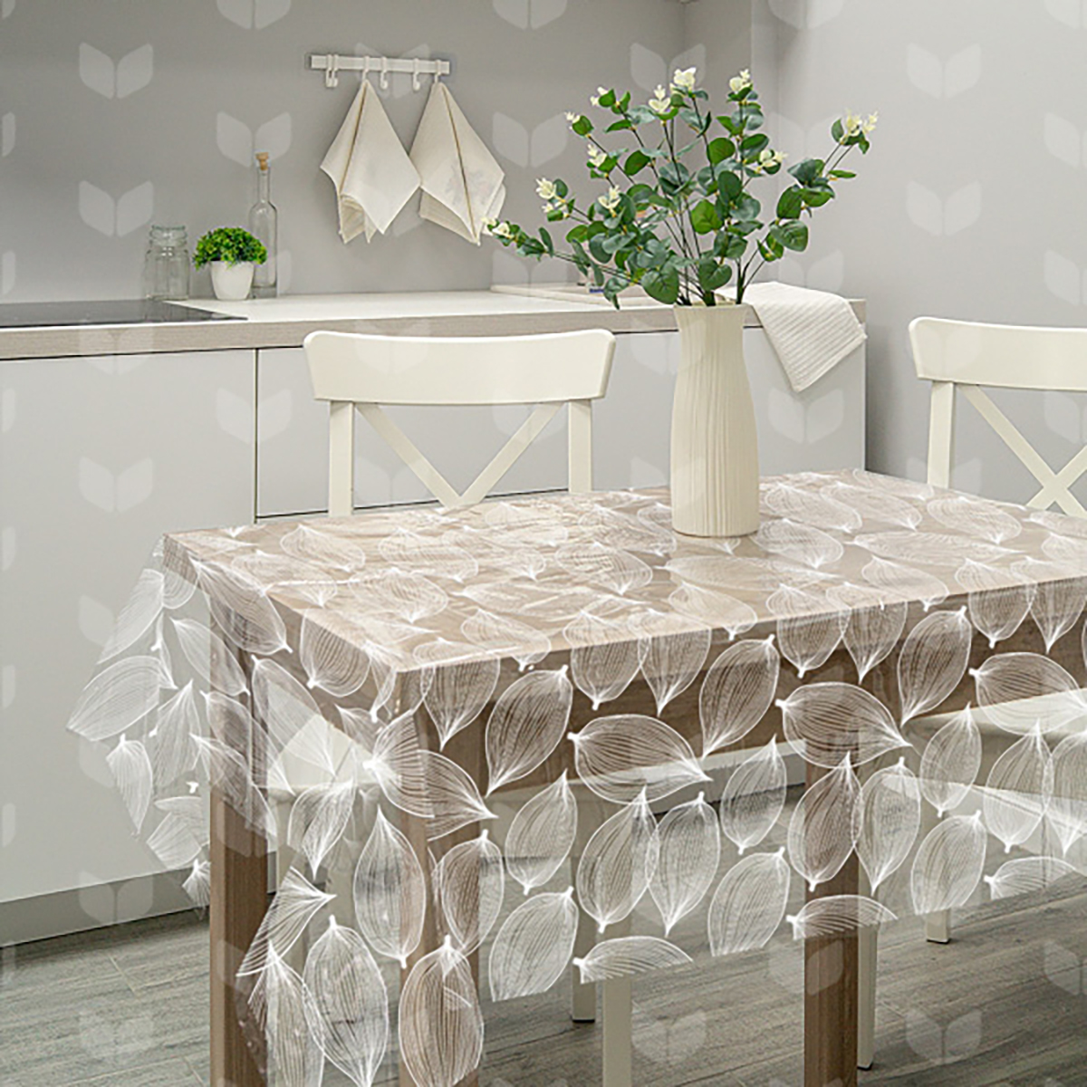 Клеенка столовая ПВХ Вилина Муза, 1,32 x 22 м, физалис
