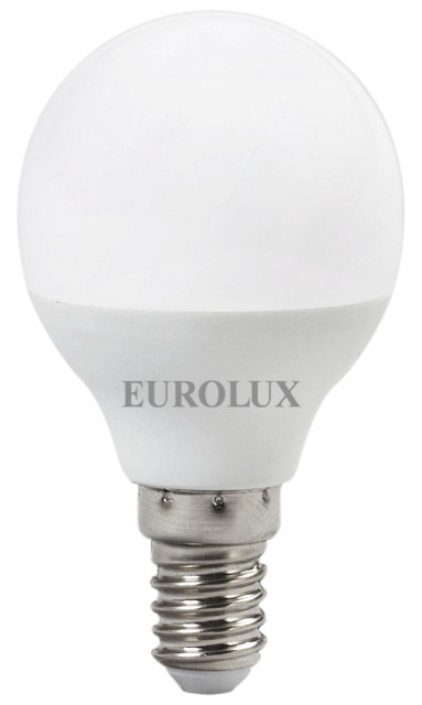 Лампа светодиодная LL-Е-G45-7W-230-2,7K-E14 (шар, 7Вт, тепл., Е14) Eurolux 76/2/5