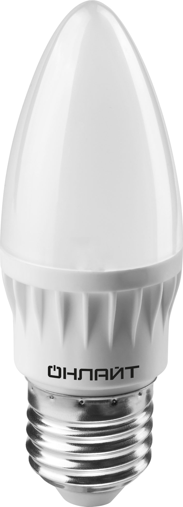 Лампа светодиодная LED 10вт E27 холодный белый свеча онлайт