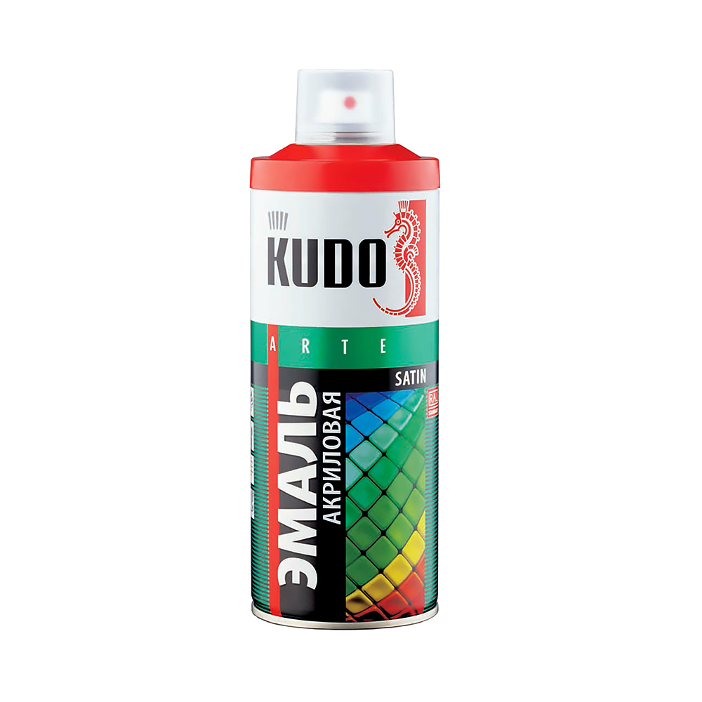 Аэрозольная акриловая краска Kudo Satin KU-0A1001, 520 мл, RAL 1001, бежевая