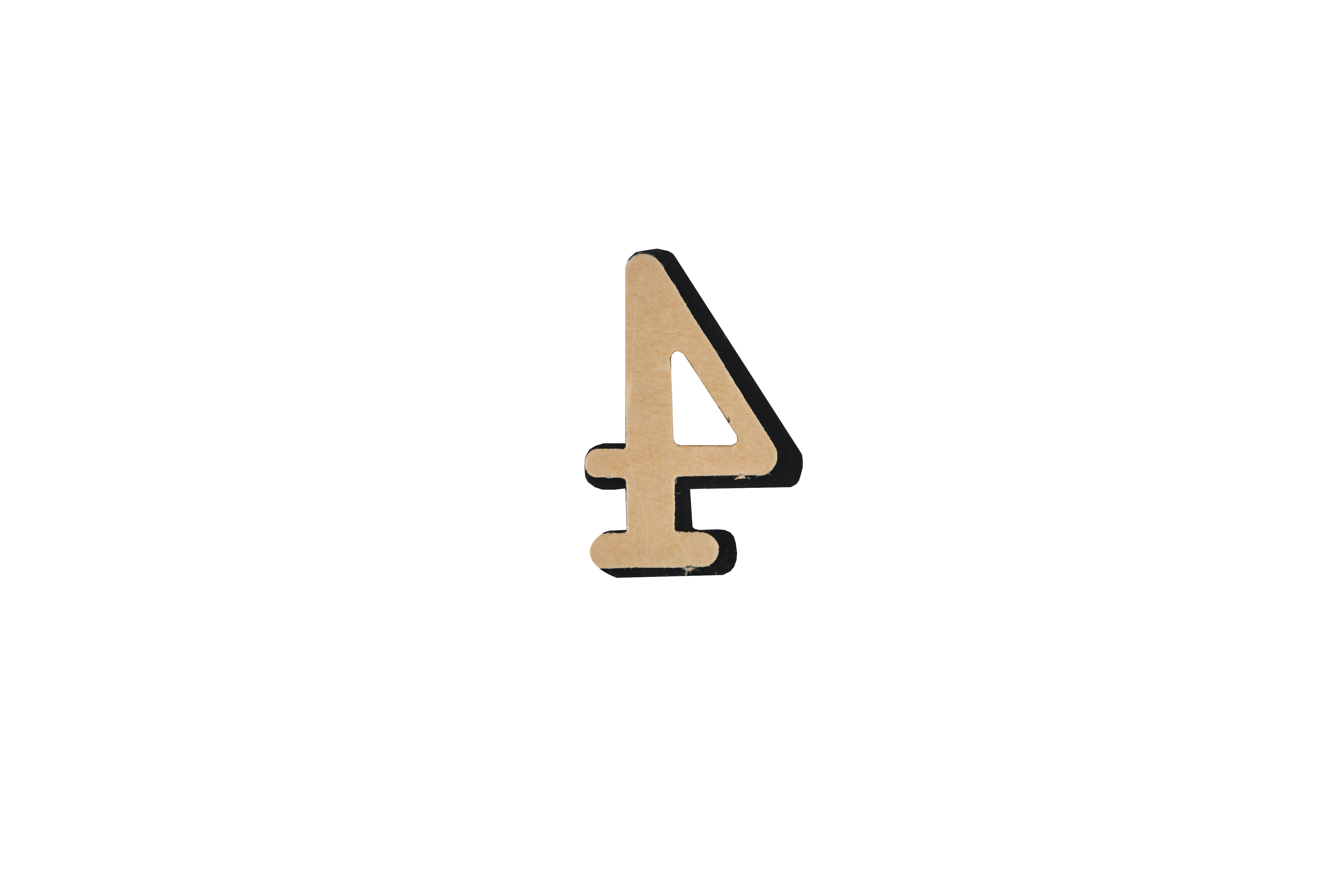 Цифра дверная АЛЛЮР пластик "4" золото
