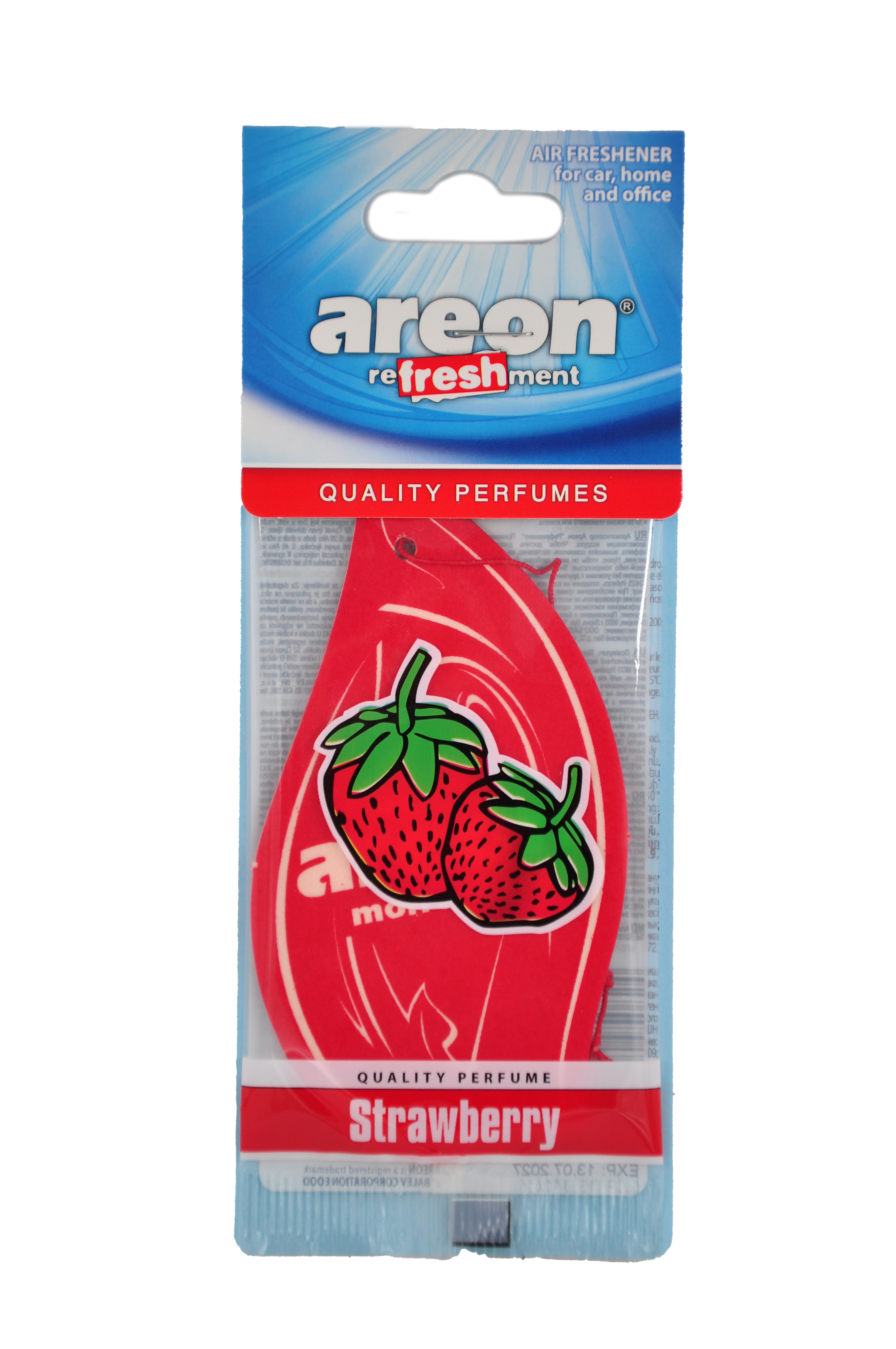 Ароматизатор подвесной картон (AREON) REFRESHMENT, Клубника