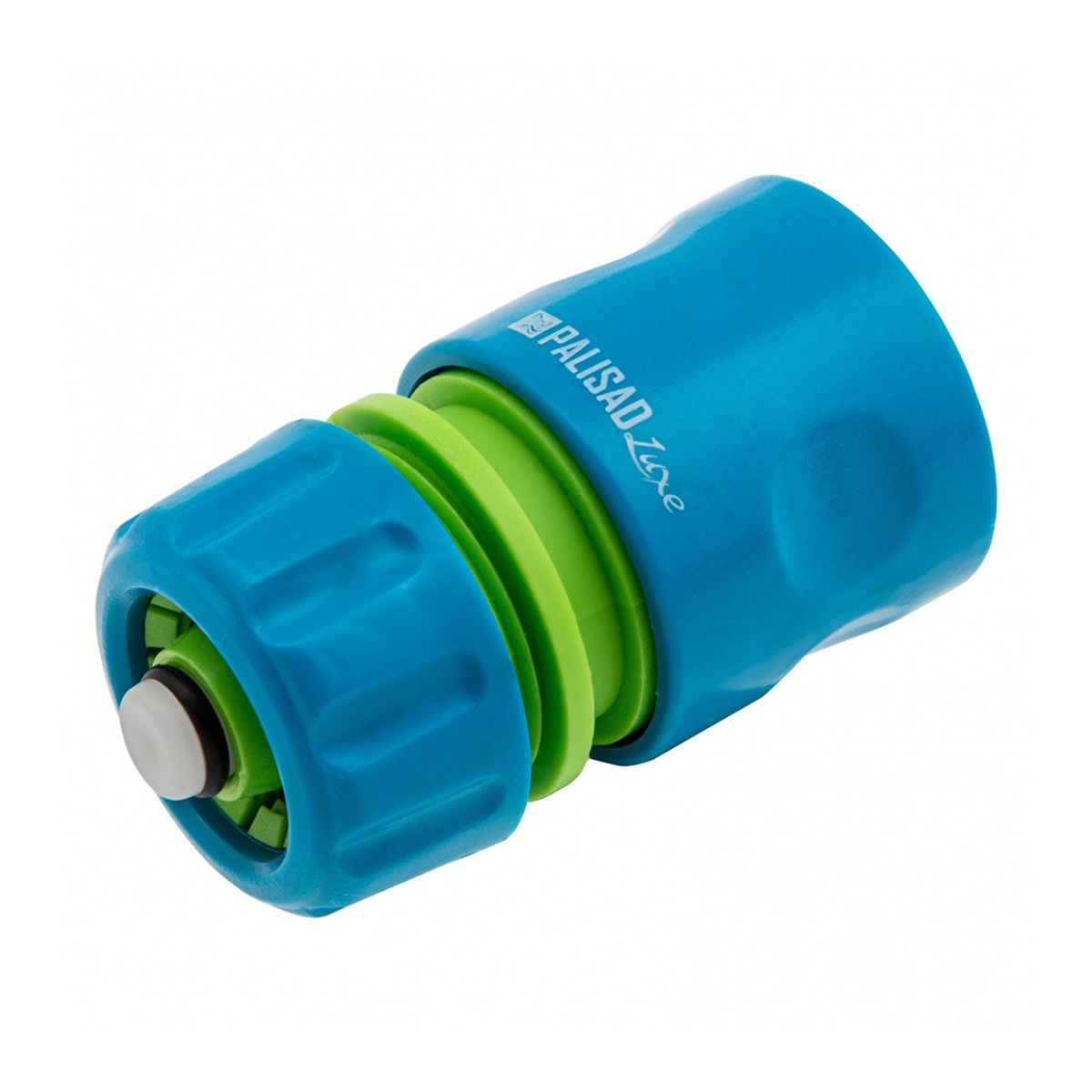 Соединитель для шлангов Palisad Luxe, быстросъемный, с аквастопом, 1/2"