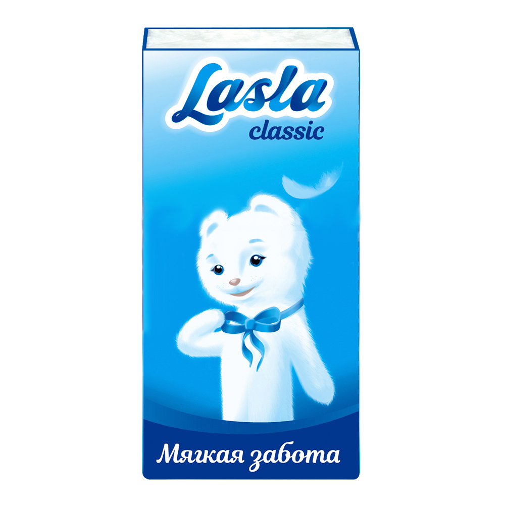 Платочки бумажные Lasla classic, 2-х слойные, 10 шт