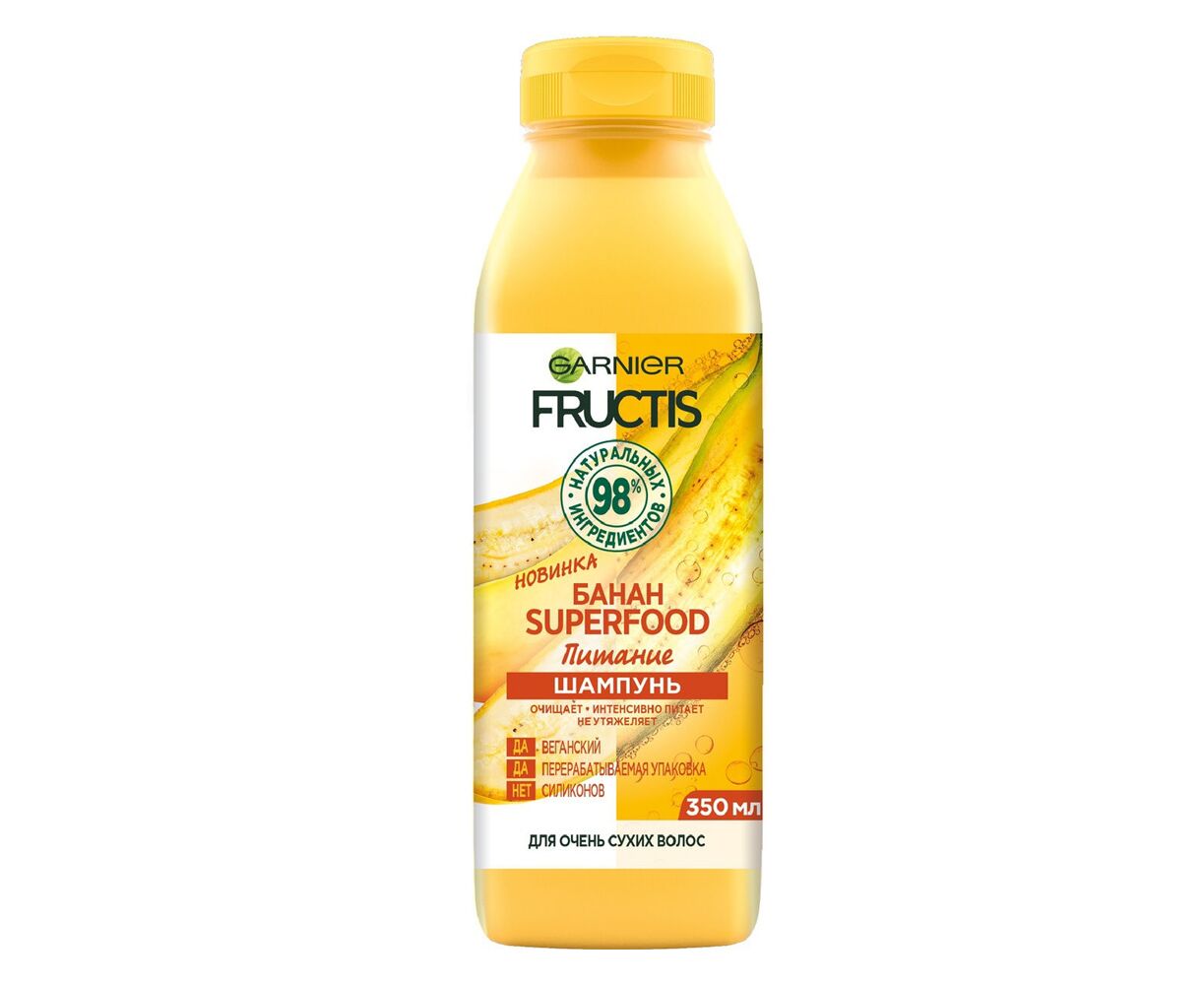 Фруктис  шампунь 350мл. SUPERFOOD Банан  *1/6