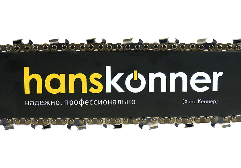 Бензопила 2.0 кВТ,шина 18",72 звена,шаг цепи 0,325" Hanskonner