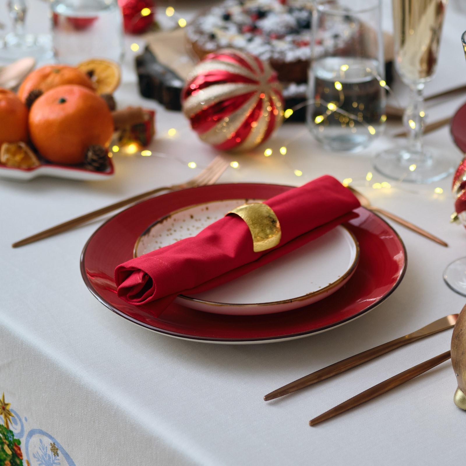 Скатерть Этель "Новогодняя сказка"150х180см +/-3см, с ГМВО