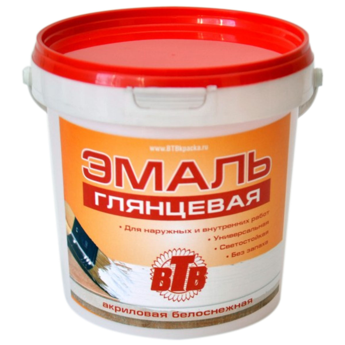 Эмаль глянцевая акриловая, 1 кг,  ВТВ	