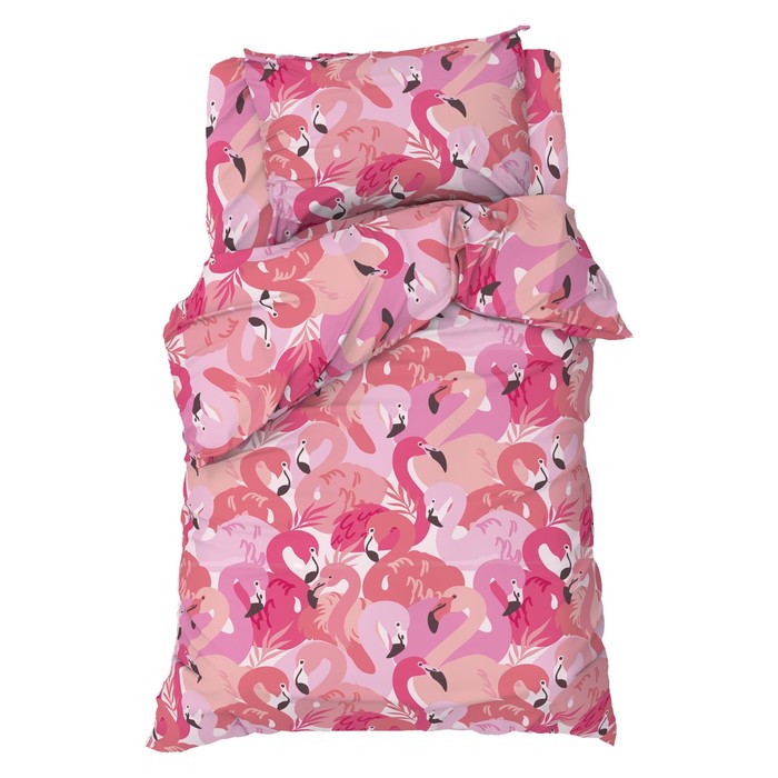 КПБ "Этель" 1,5 сп Flamingo garden, 100% хлопок, бязь