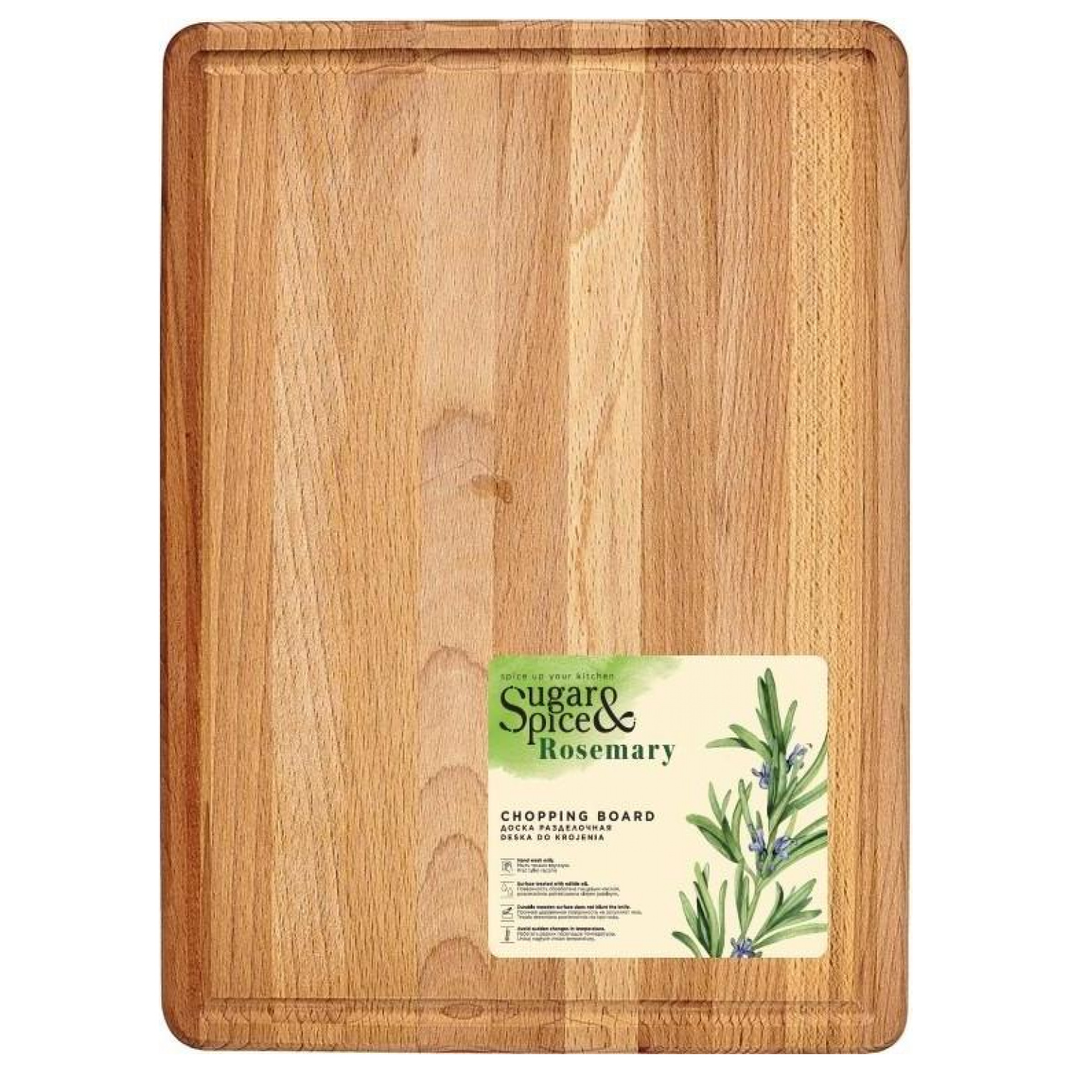 Доска разделочная Sugar&Spice Rosemary, 32х24 см, деревянная