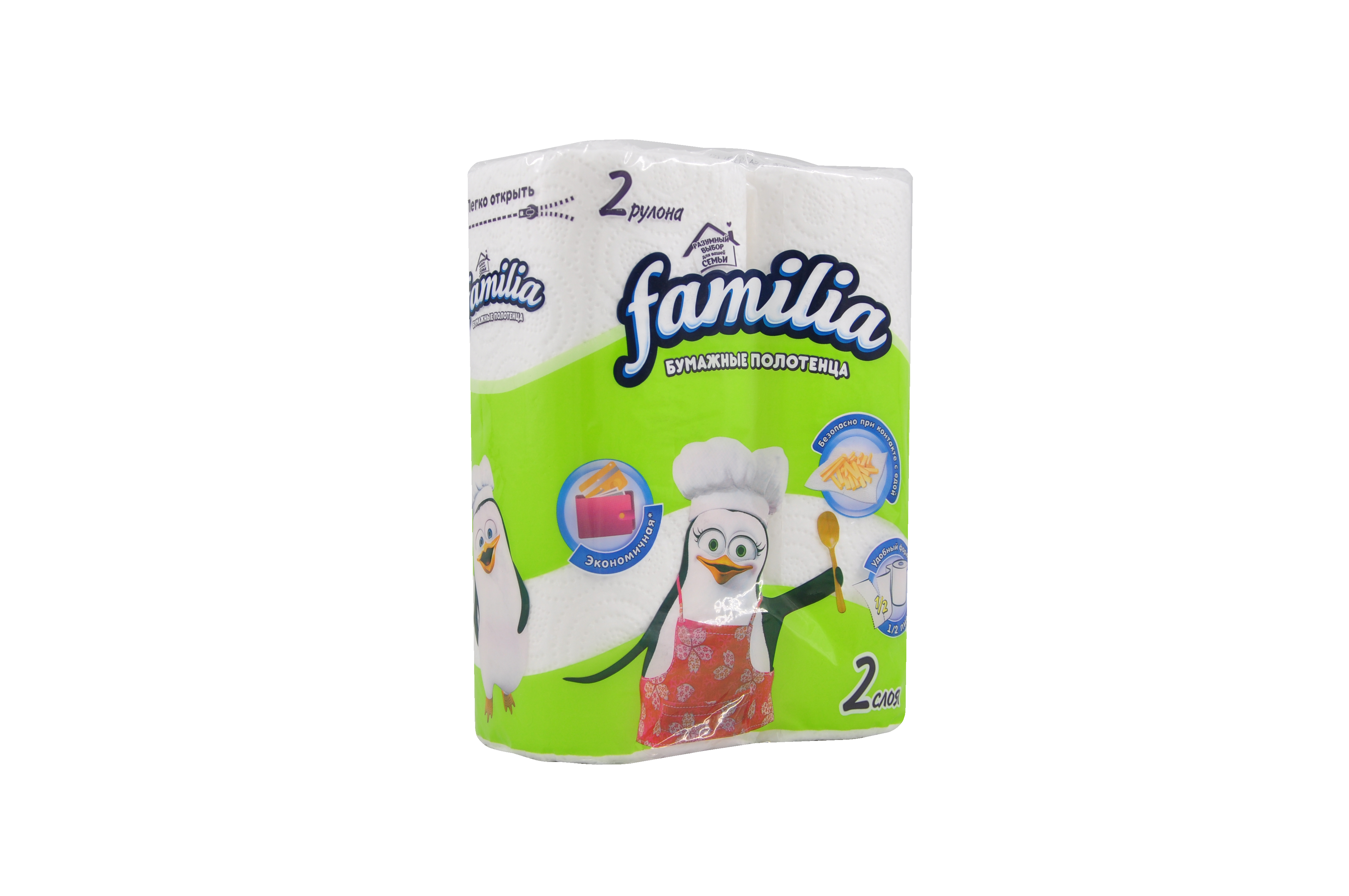 Полотенца бумажные Familia Classic 2 сл 2рул/уп 16/1