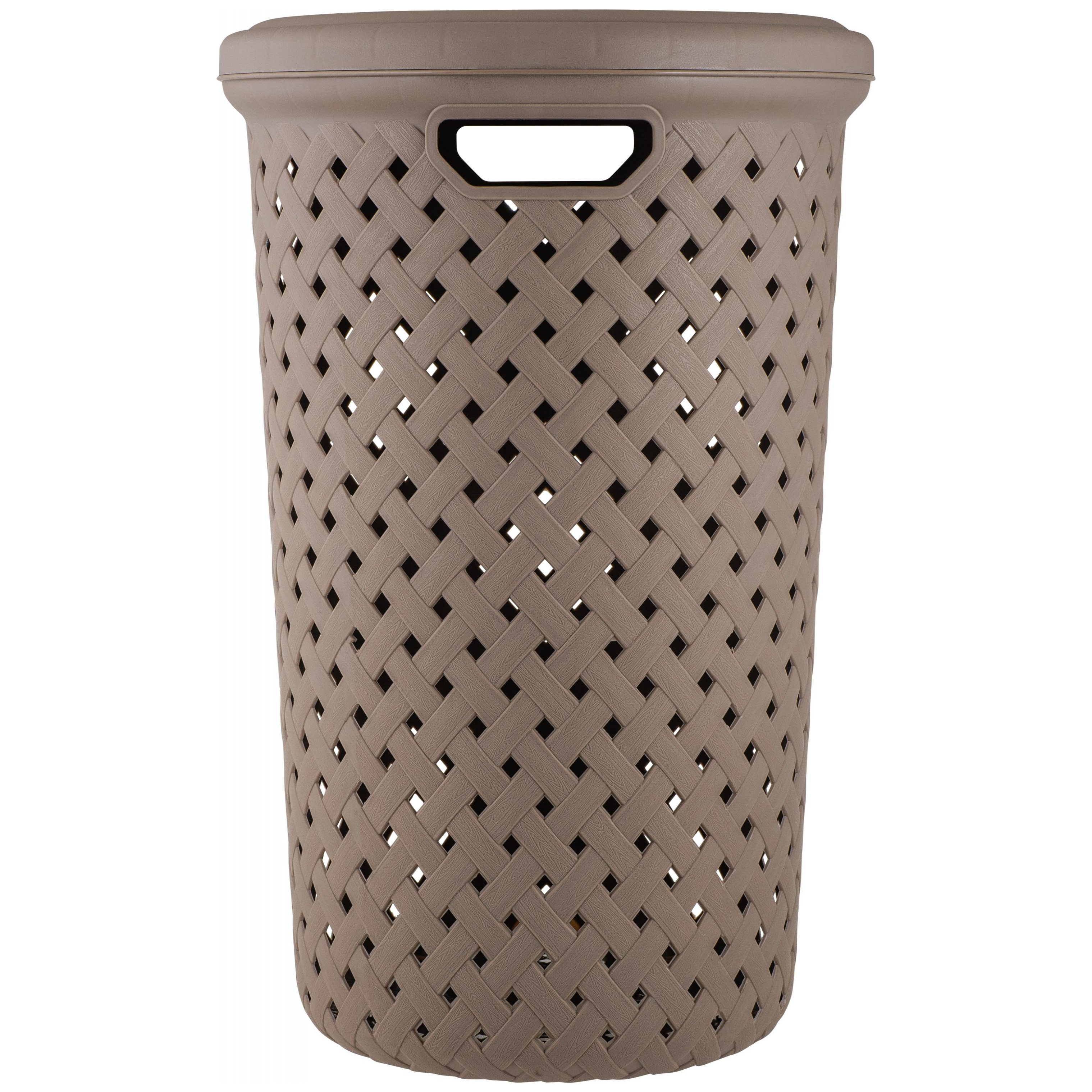 Корзина для белья Plast Team Rattan, 42 л, 415х330х510 мм, шоколадный мокко