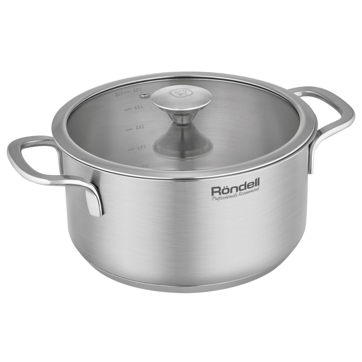 Кастрюля Rondell Modern RDS‑1748, 4,8 л, 24 см, стальная, с крышкой