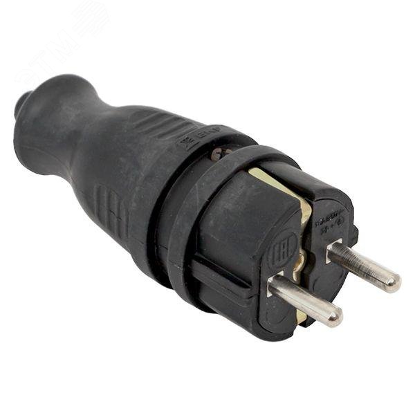 Вилка прямая 16А 2P+PE 230В IP44 каучук PROxima EKF 
