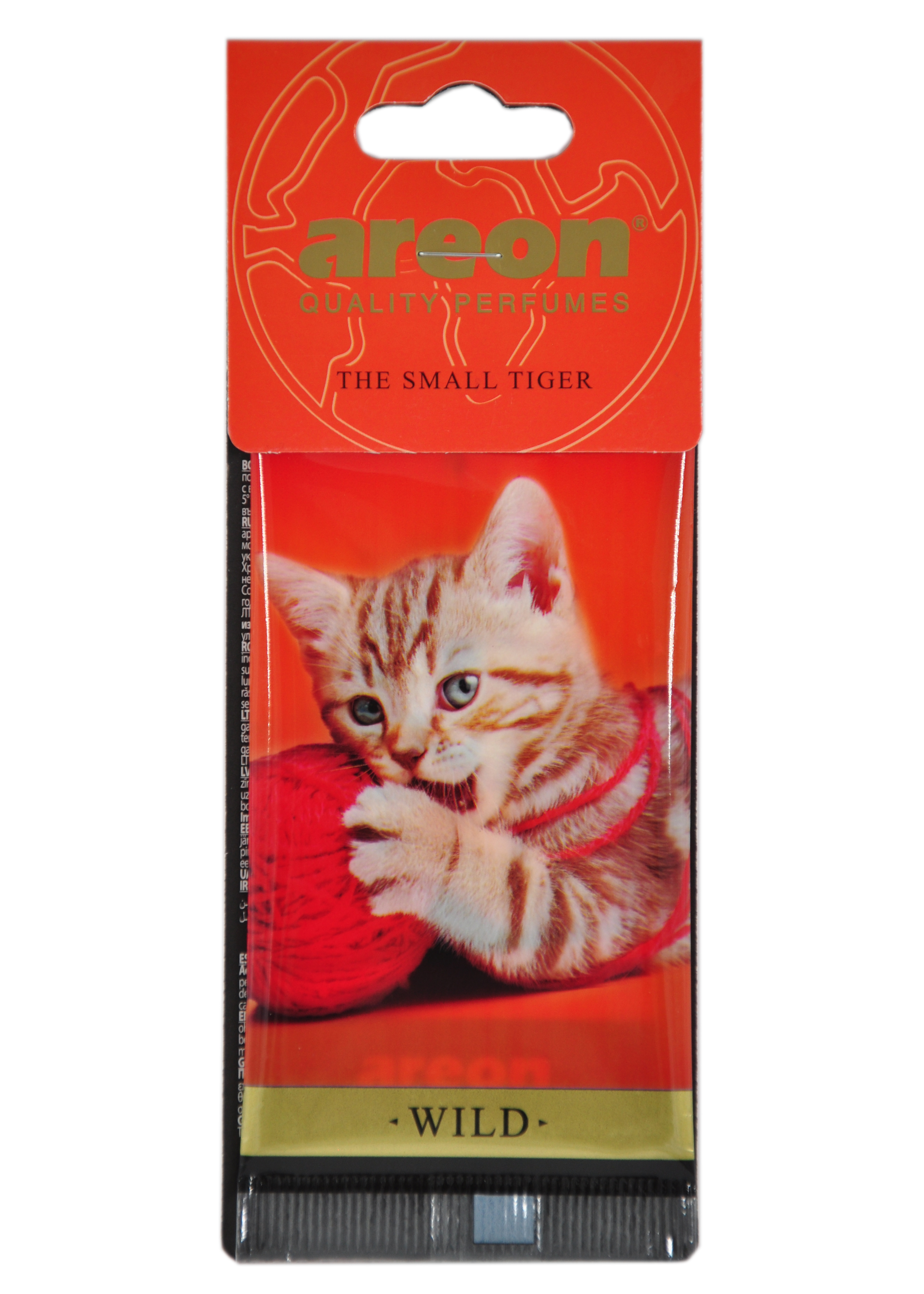Ароматизатор подвесной картон (AREON) "WILD" The Small Tiger (маленький тигр) котёнок