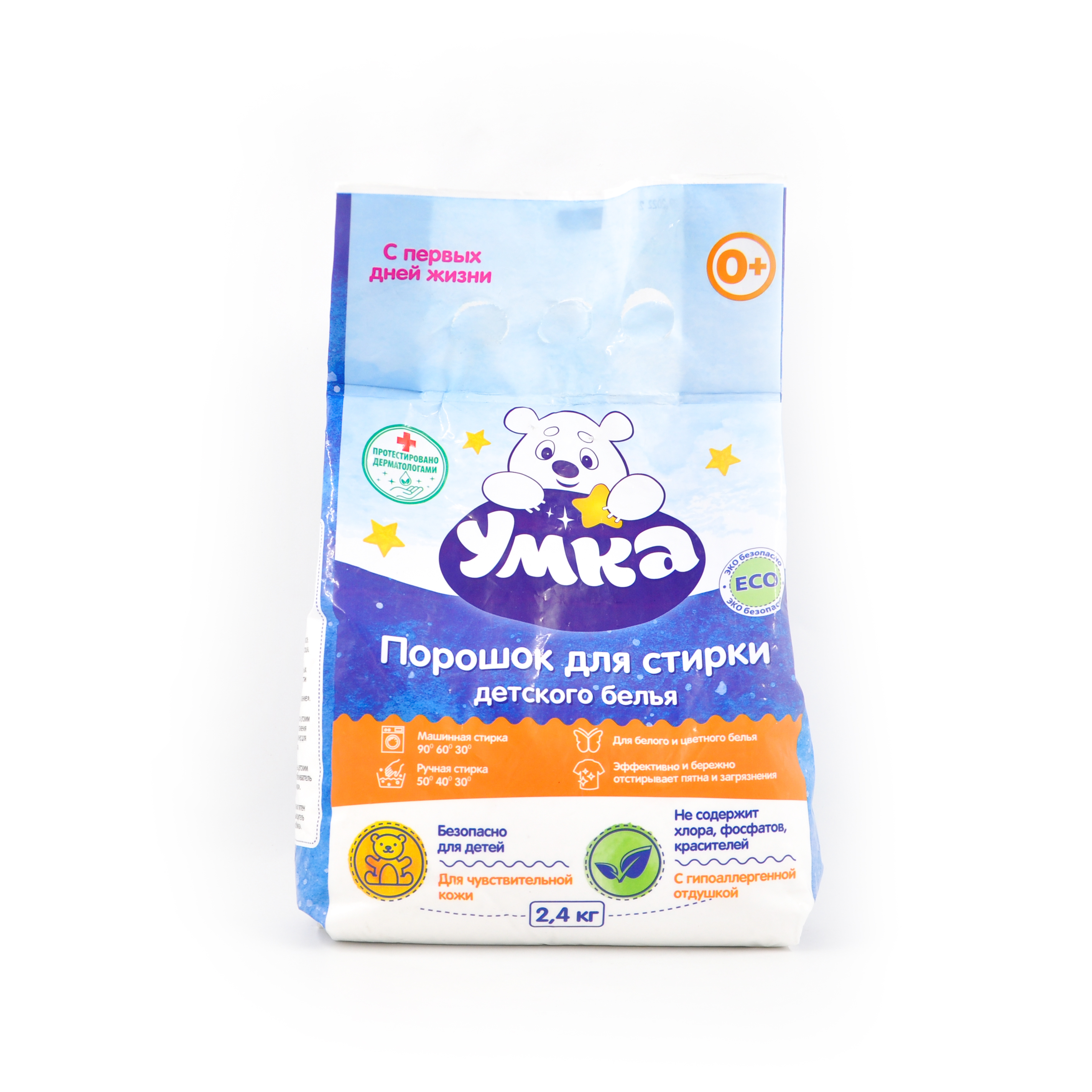 Порошок для стирки детского белья, СОЮЗМУЛЬТФИЛЬМ 2,4 кг Умка