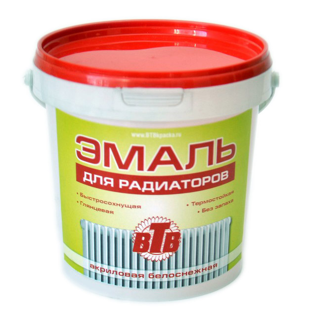 Эмаль для радиаторов глянцевая, 1кг, ведро/ВТВ/