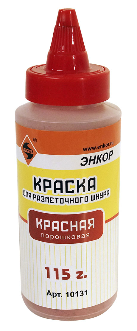 Краситель разметочного шнура 115 г. красный Энкор