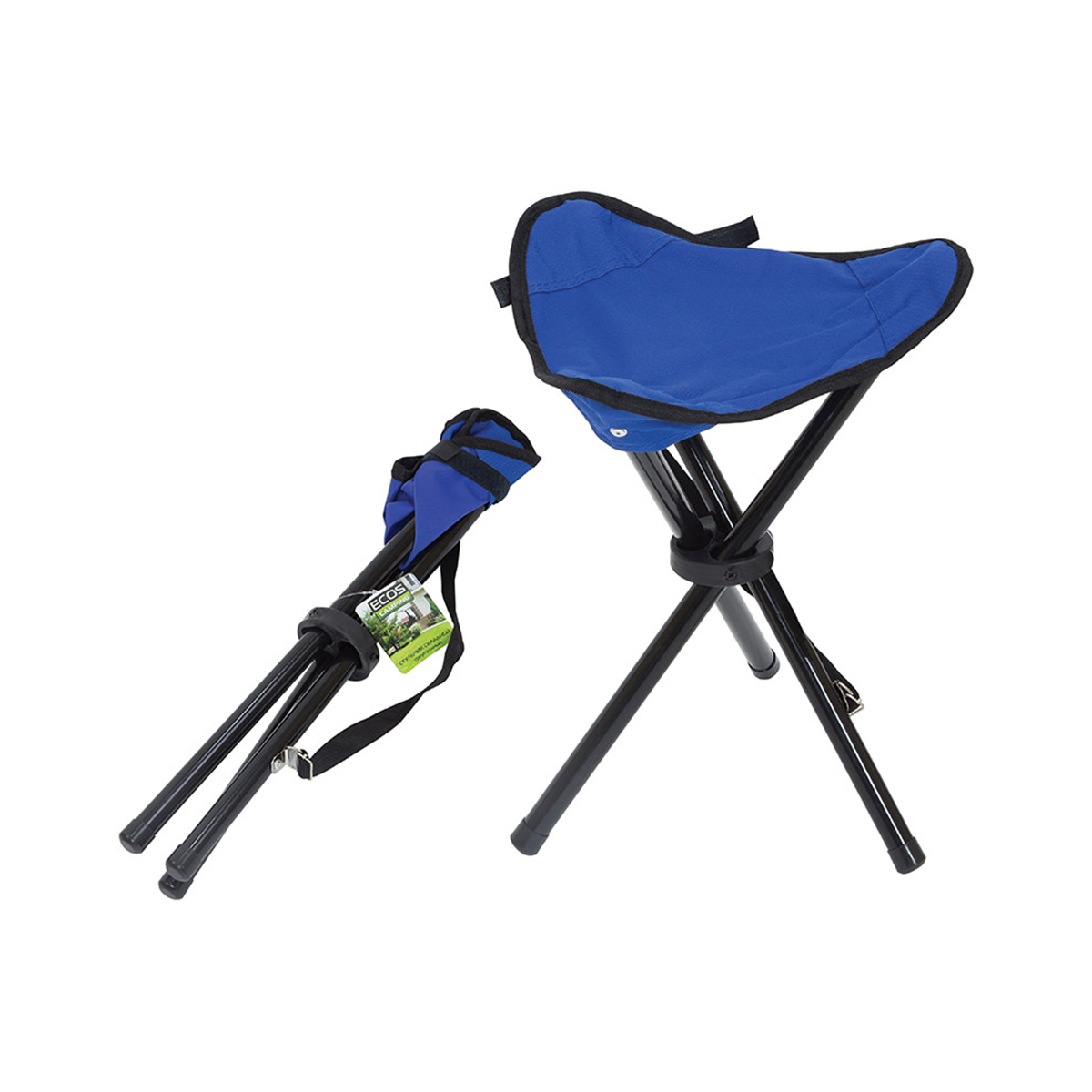 Стул походный складной Ecos DW-1001C, 31 x 31 x 38 см, синий