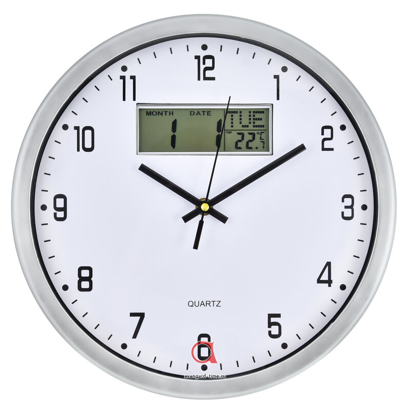 Часы настенные Atlantis silver 300х300х41 мм