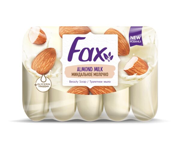 Мыло FAX Миндальное молочко, туалетное, 5 шт по 70 г