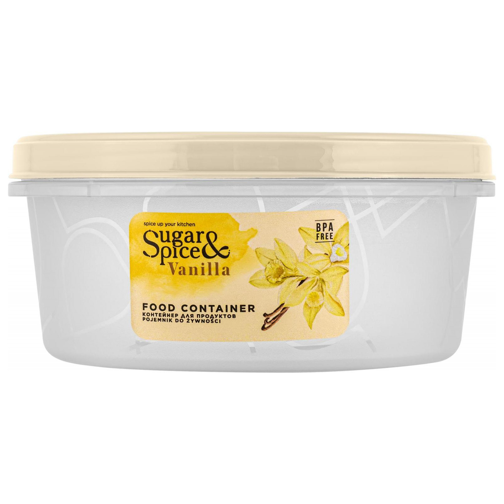 Банка для продуктов Sugar&Spice Vanilla с завинчивающейся крышкой, 0.4 л, латте