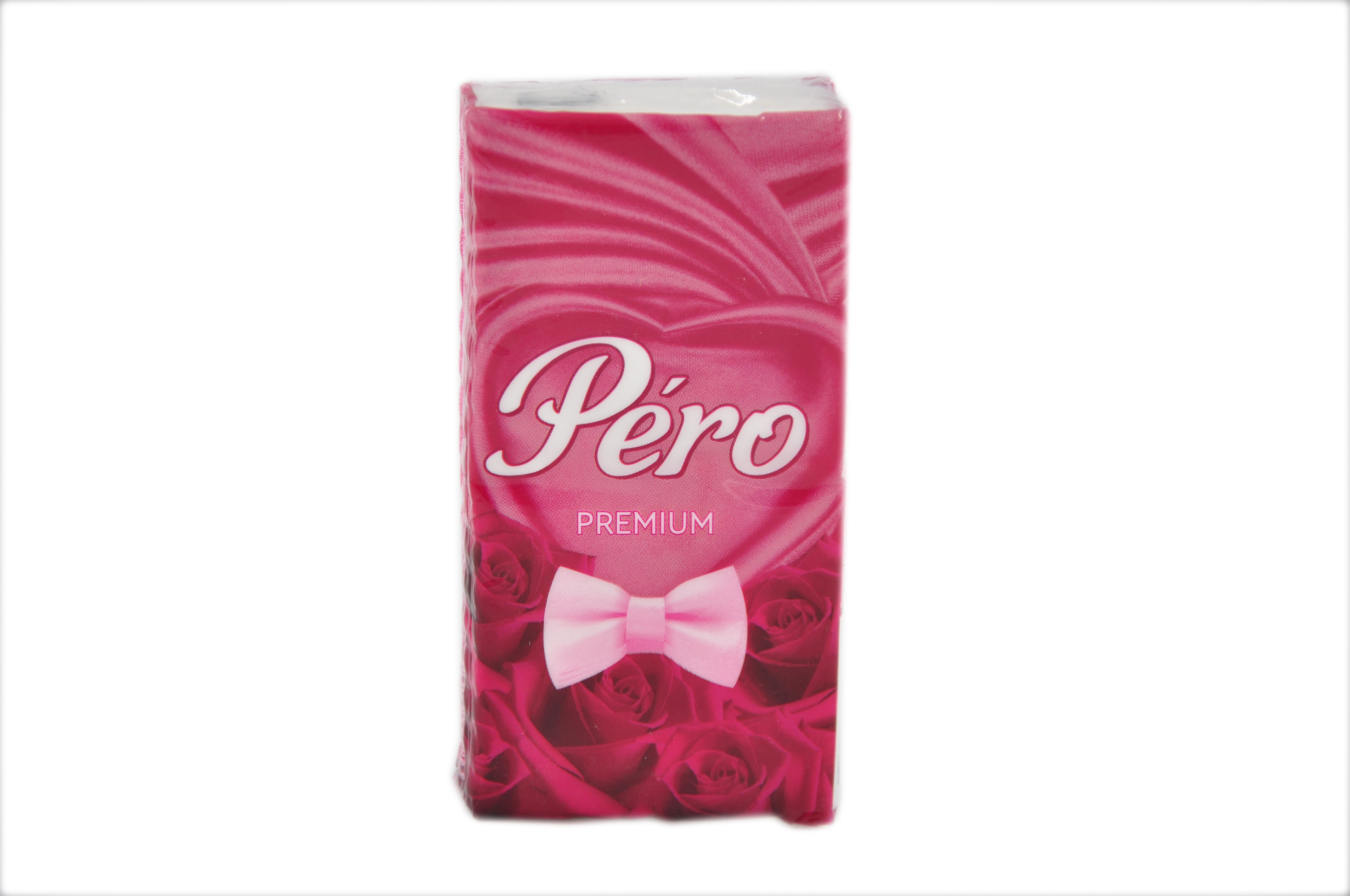 Платочки бумажные "Pero" 10 л 3 слоя, 10*24, Белые