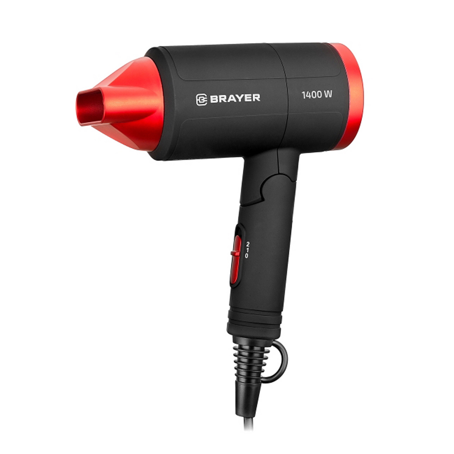 Фен BRAYER BR3040,1400 Вт, 2 скорости, складная ручка