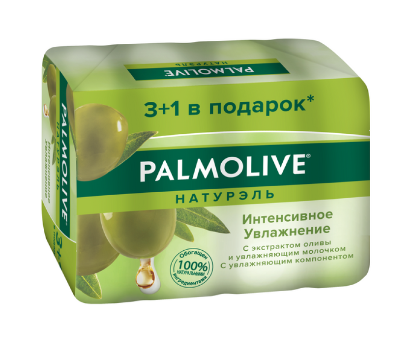 Palmolive Мыло Интенсивное увлажнение (Олива),  4*90г