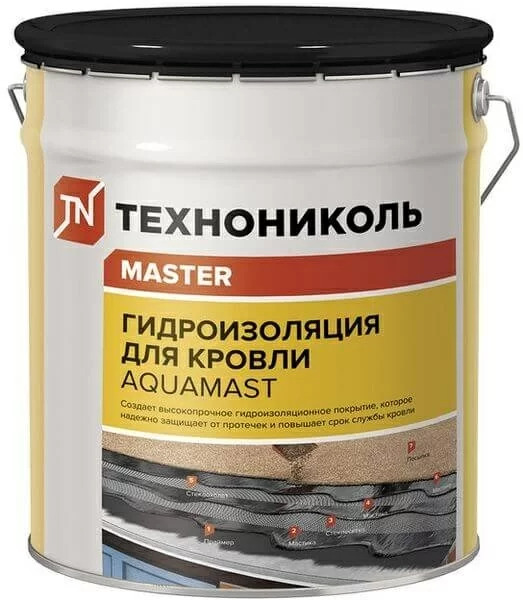 Мастика битумно-резиновая AquaMast ведро 3 кг