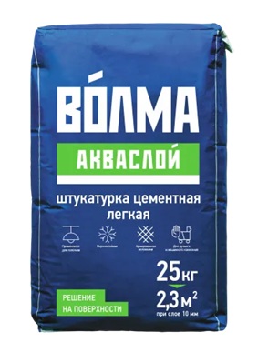 Смесь сухая цементная отделочная штукатурная "ВОЛМА-Акваслой", 25 кг