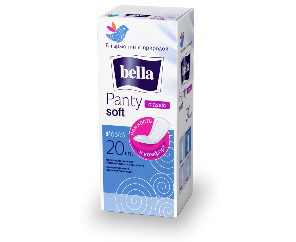 Прокладки гигиенические ежедневные БЕЛЛА PANTY Soft 20шт. (Classic a`20) *5/30 