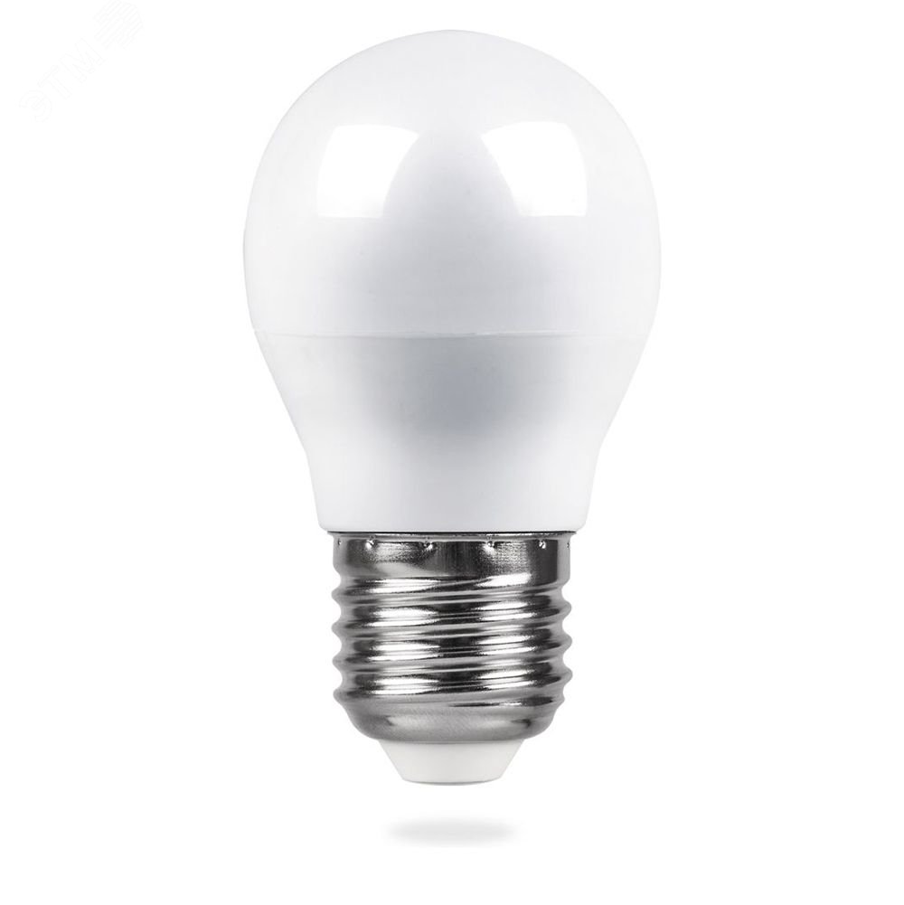 Лампа светодиодная LED 5вт Е27 белый шар