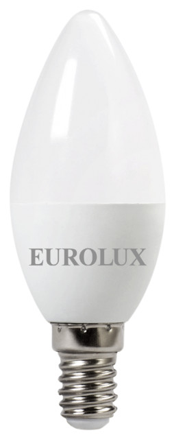 Лампа светодиодная LL-Е-С37-5W-230-4K-E14 (свеча, 5Вт, нейтр., Е14) Eurolux 76/2/3