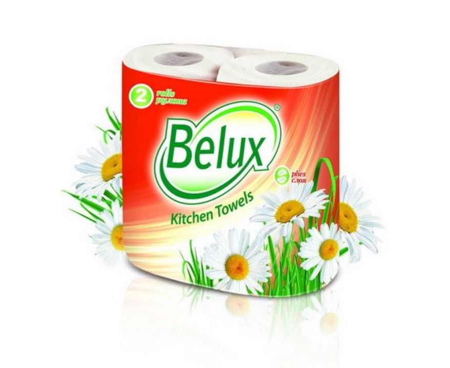 Полотенца бум. BELUX 2-х сл. 2шт. (12,5м) белые*12