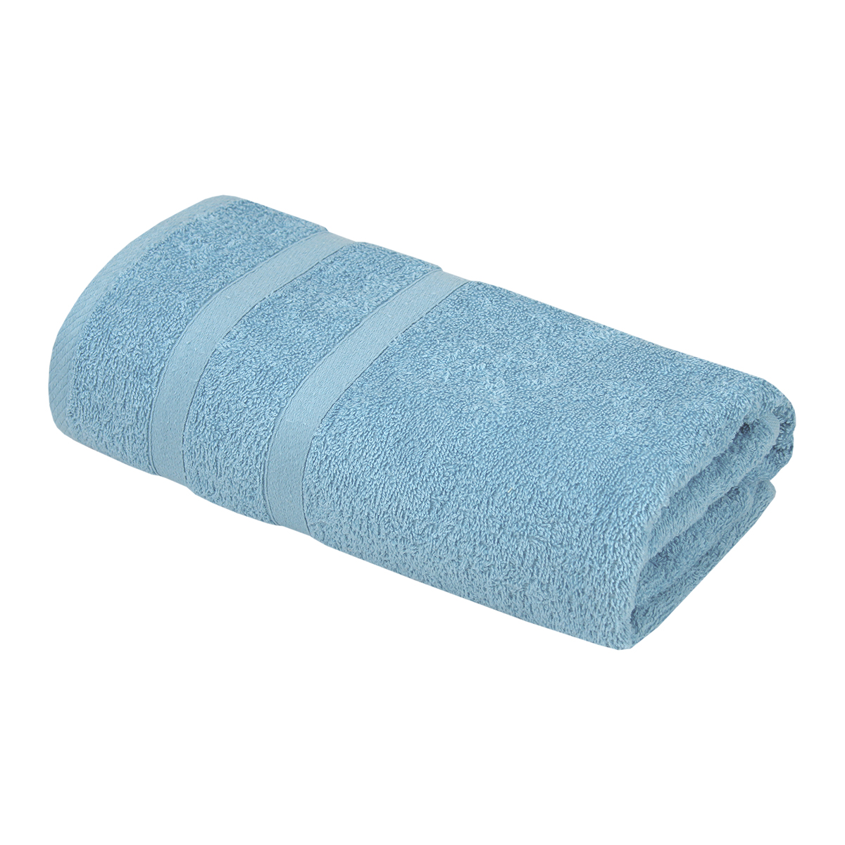 Махровое полотенце УЗ Лаконика м7016_27 L 70*130 см, голубое