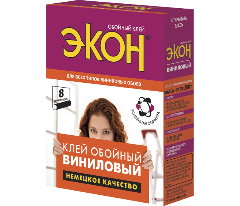 Обойный клей ЭКОН Виниловый, 200 г