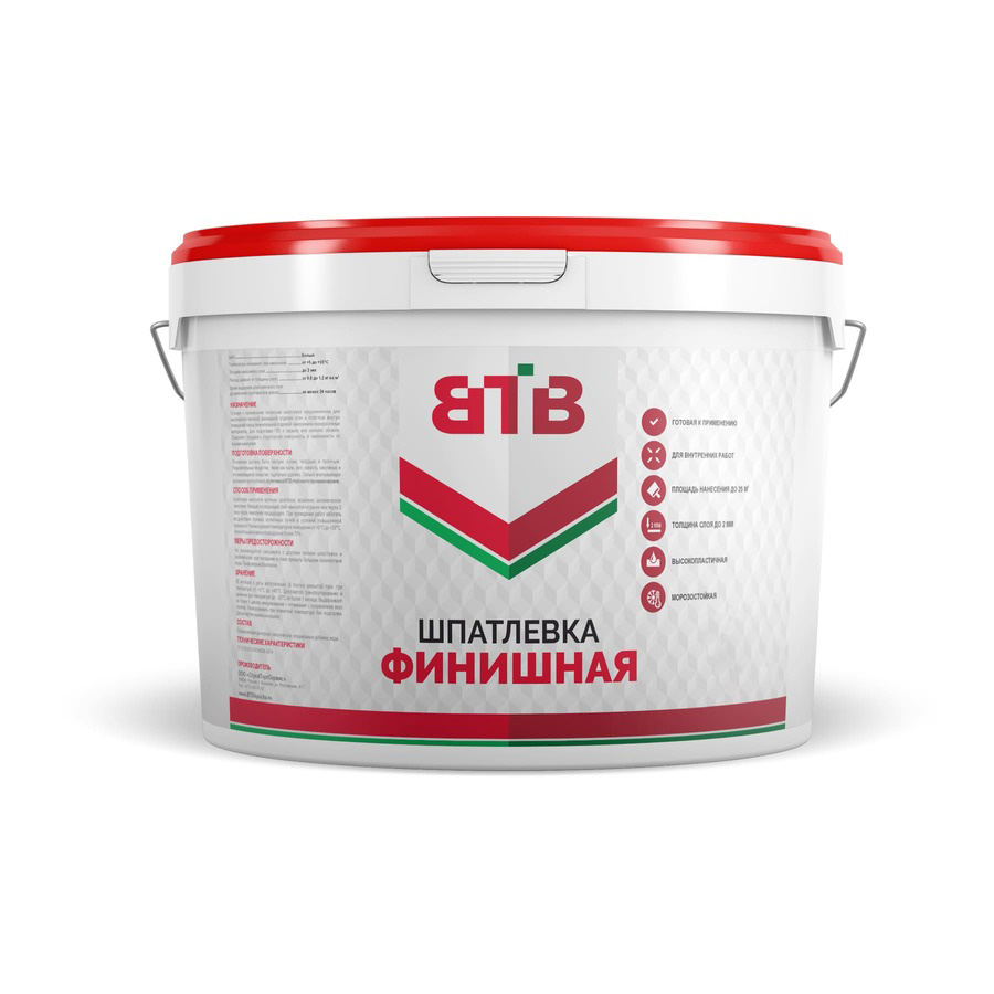 Шпатлевка финишная ВТВ, 16 кг, ведро