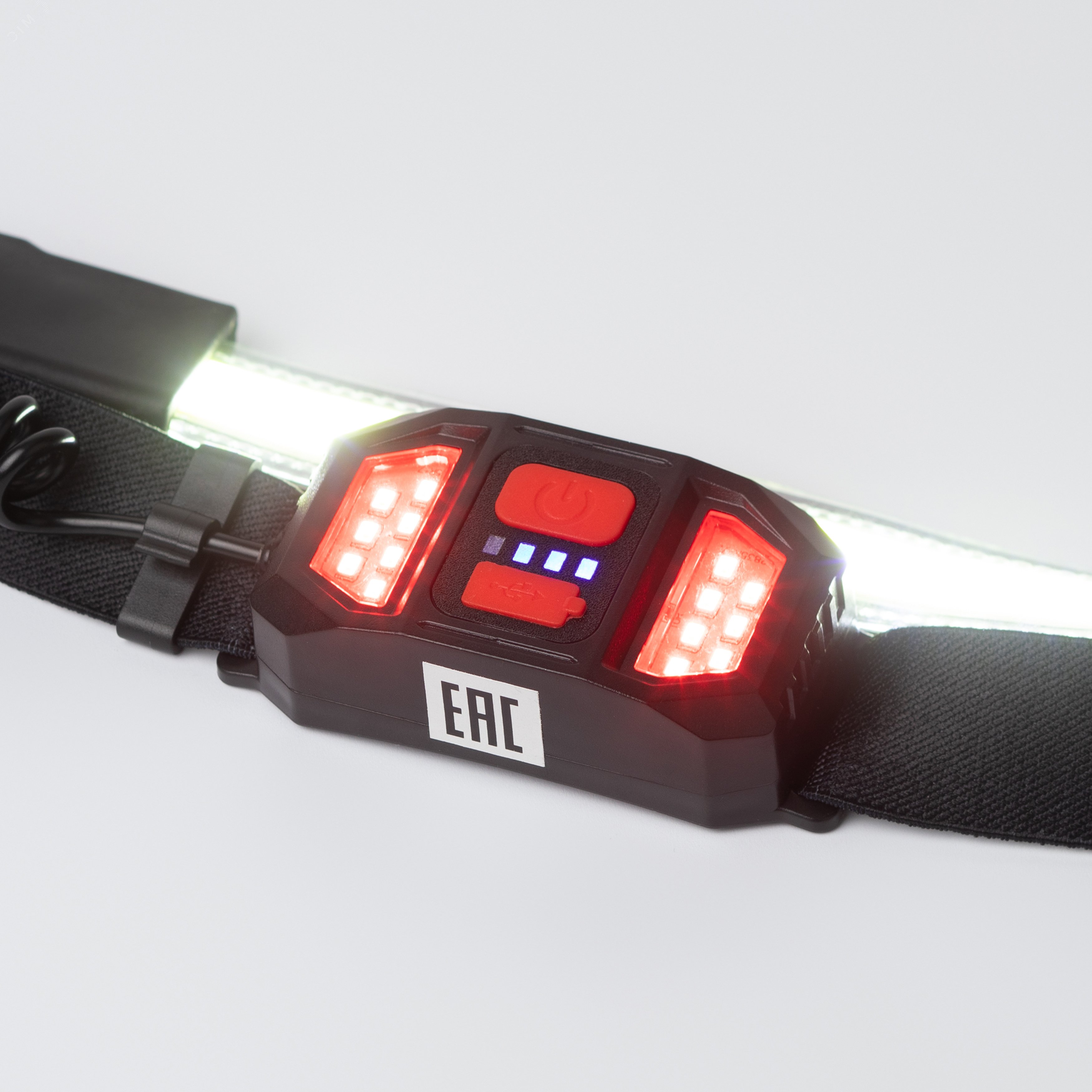 Фонарь налобный светодиодный GA-807"Кибер"аккум.5Вт СОВ,3режима,micro USB Элементы питания в комплек