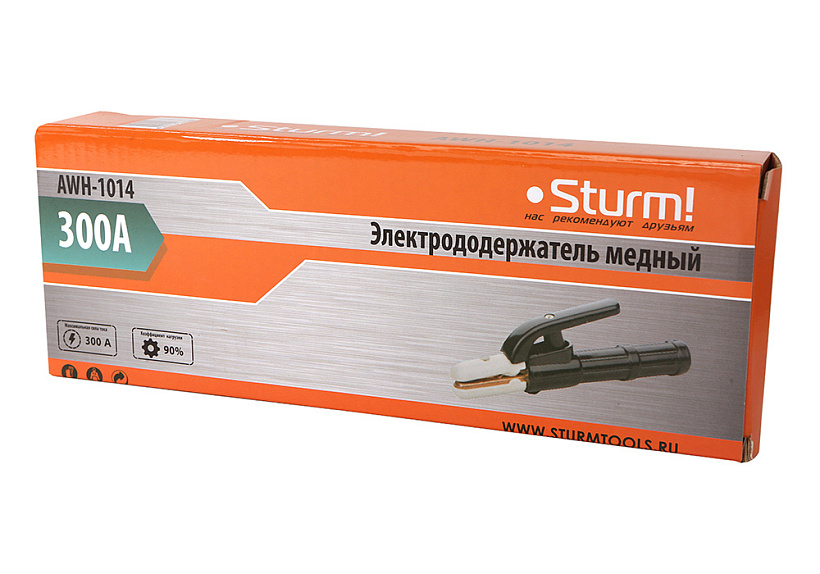 Электрододержатель 300А медь черный Sturm!