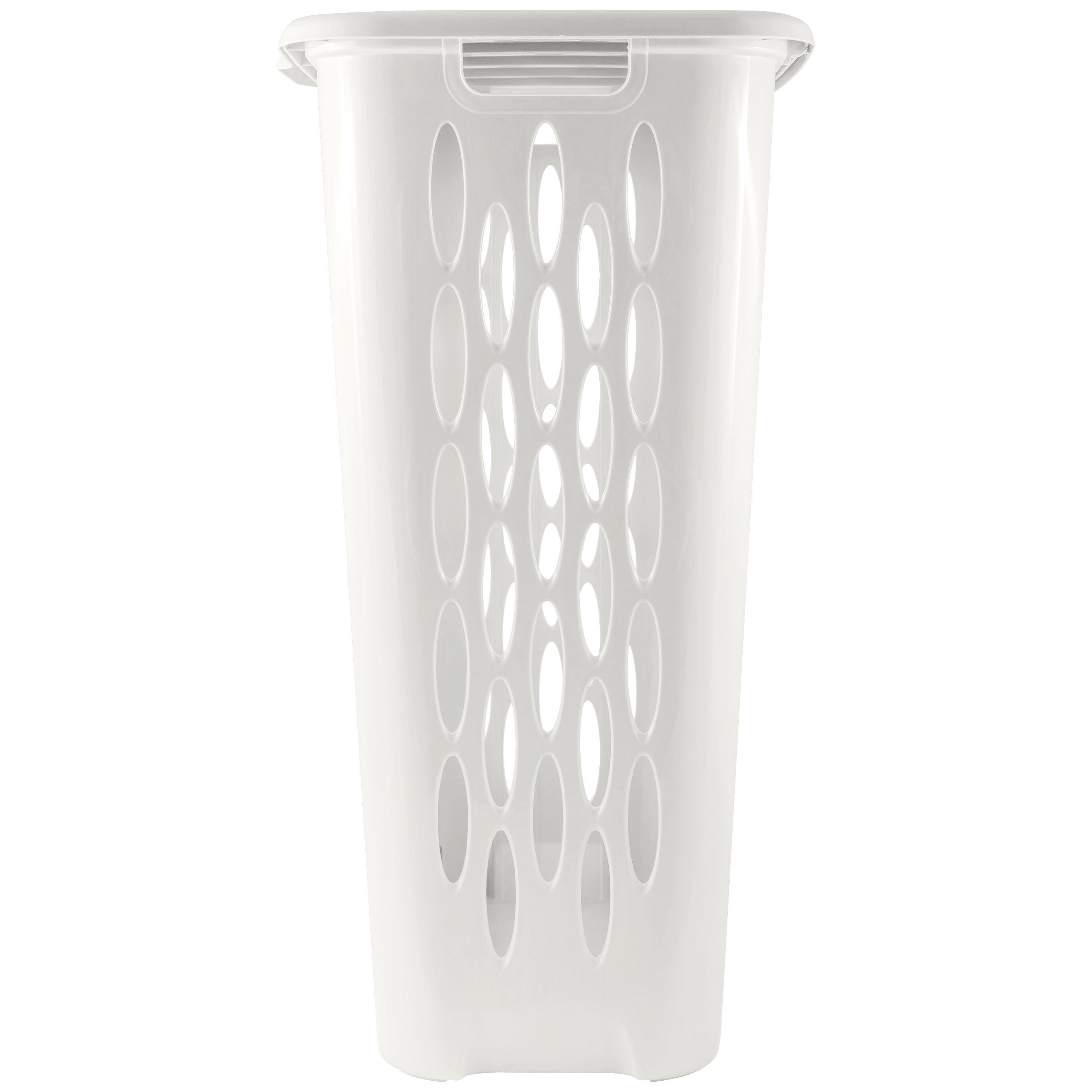 Корзина для белья Keeplex Light, с откидной крышкой, 37 л, 42.2х29х51.5 см, белое облако