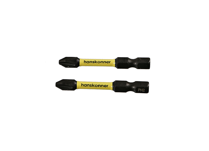 Биты PH2x50мм, ImpactPower, торсионные, 2шт, Hanskonner